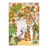 Tiger in Groovy Laundry Room (Print Only) thumbnail