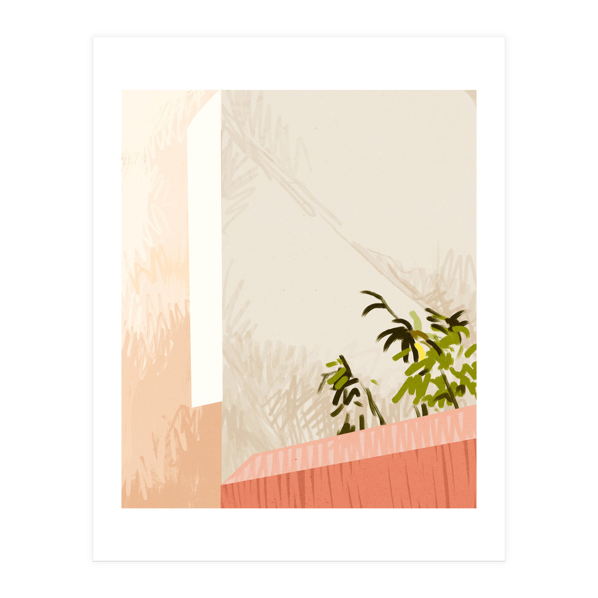 Lazy Afternoon #Abstract Digital Plants Grow (Print Only)