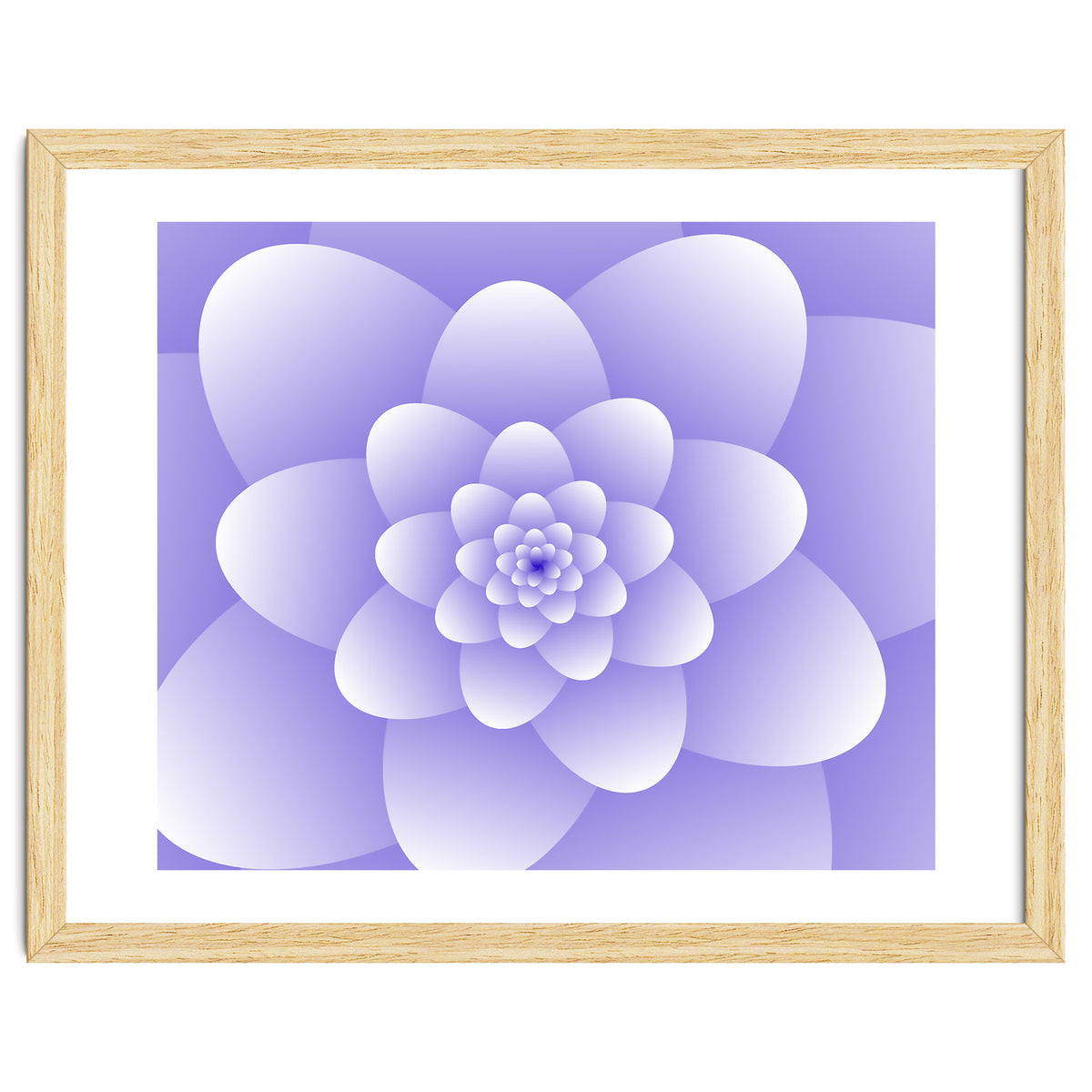 3d Abstract Purple Floral Spiral