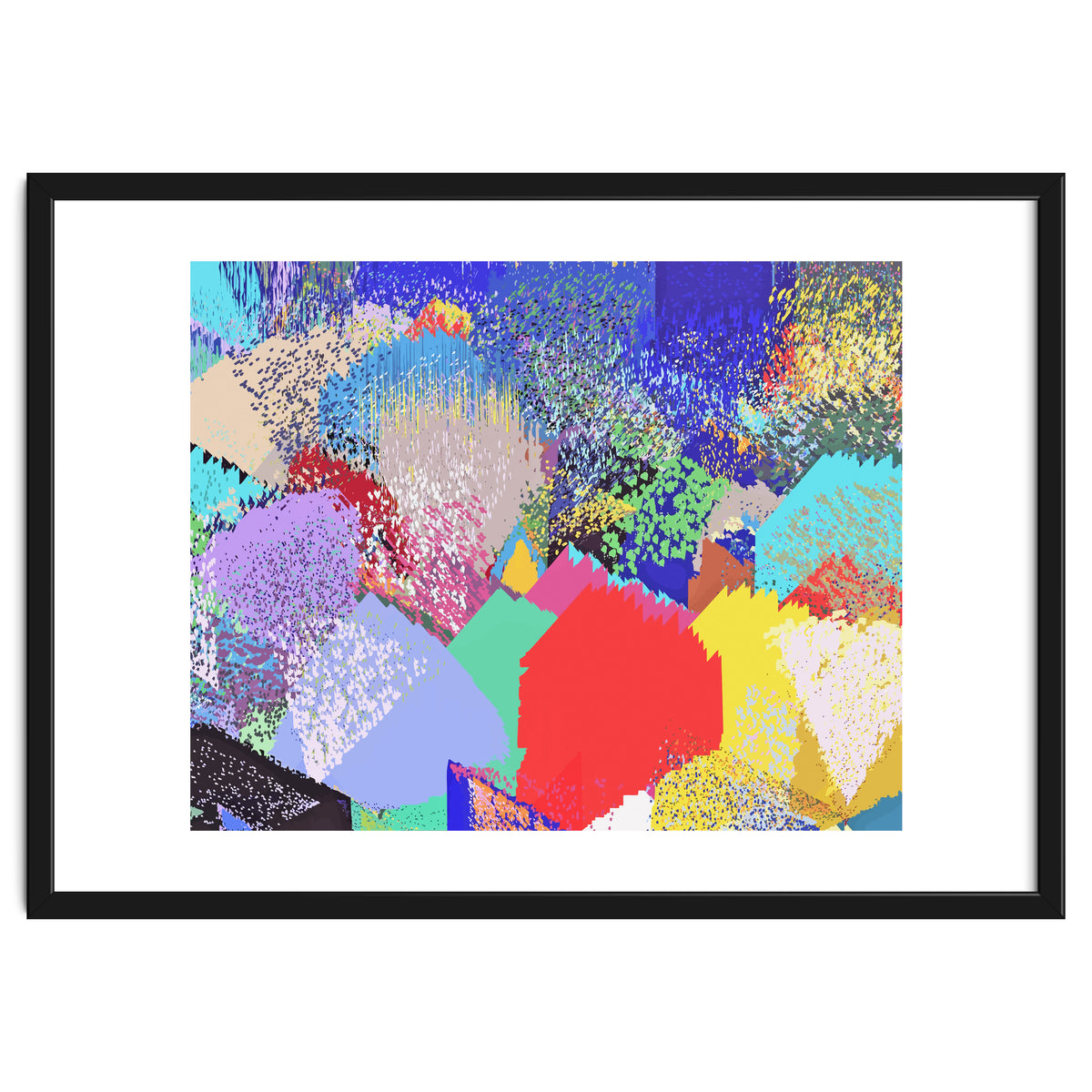 Modern Life, Abstract Contemporary Graphic Design, Eclectic Colorful Shapes