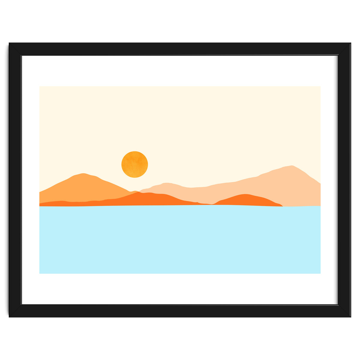 Desert Sea Minimal Landscape