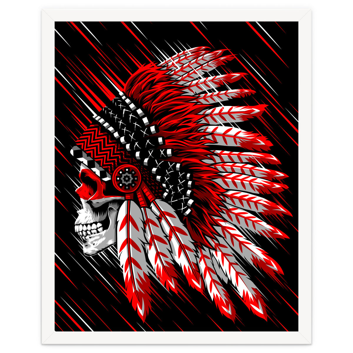 Skull indian chief