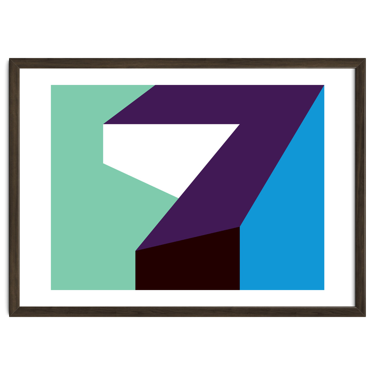 Geometric Shapes No. 60 - purple, mint & purple