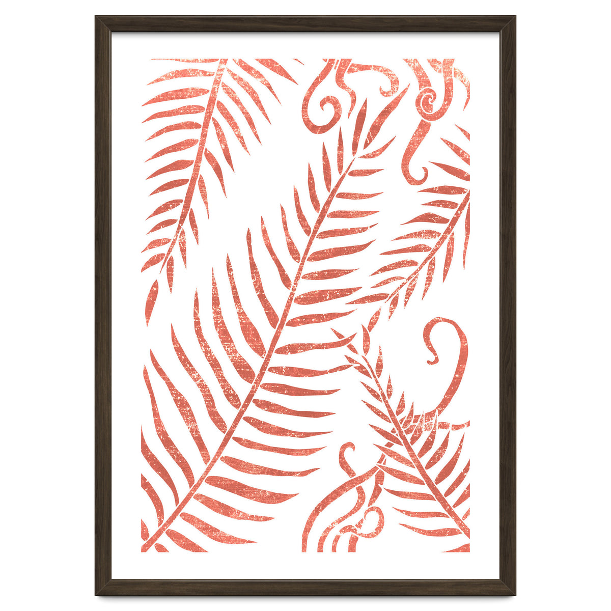 Abstract Terracotta Leaves 2 - Burnt Orange