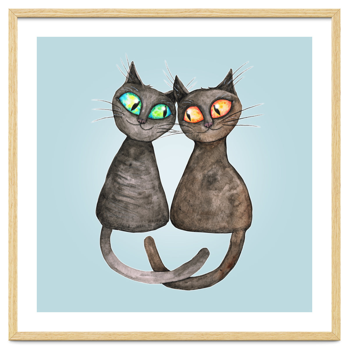 Two cute loving cats