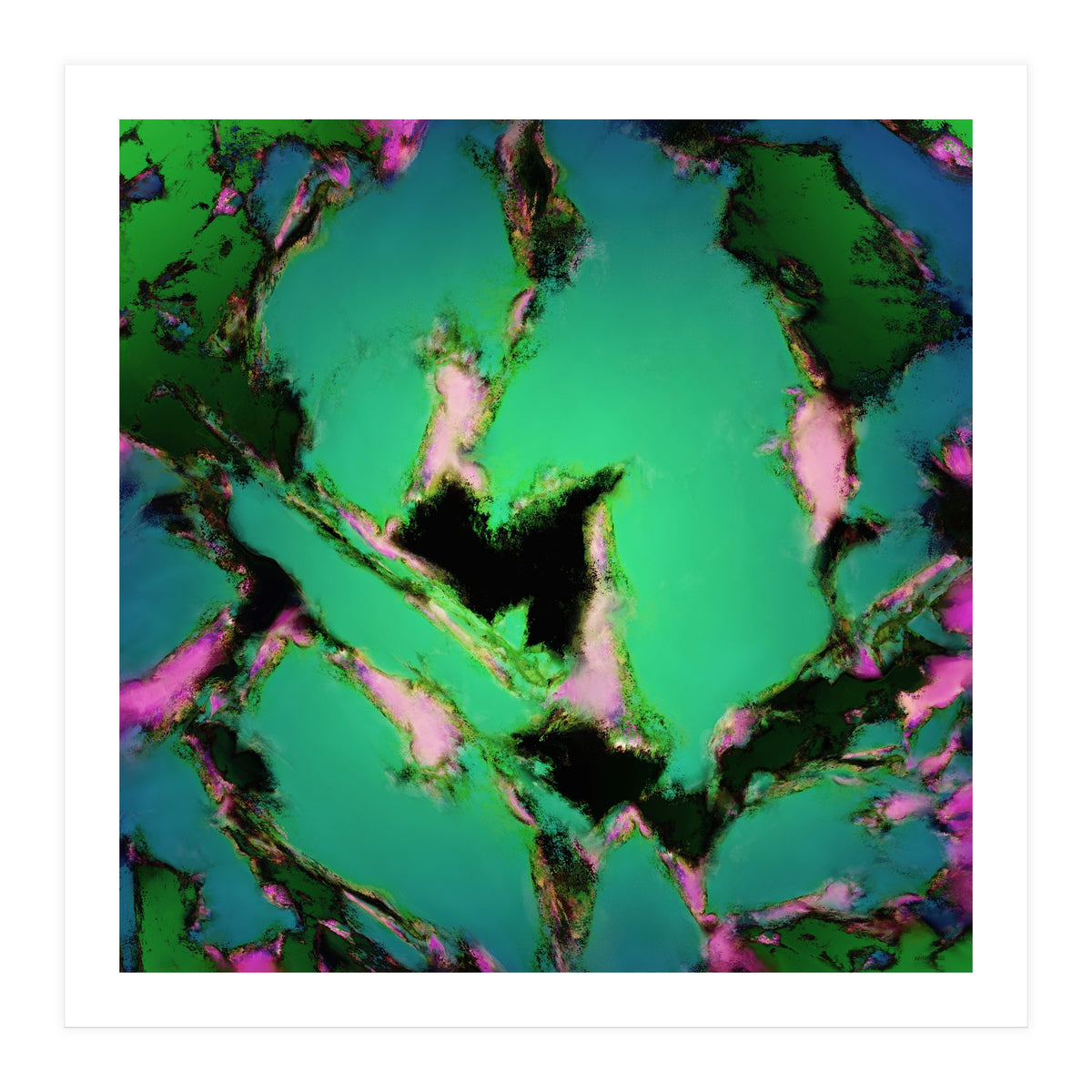 A Working Turquoise Engine (Print Only)