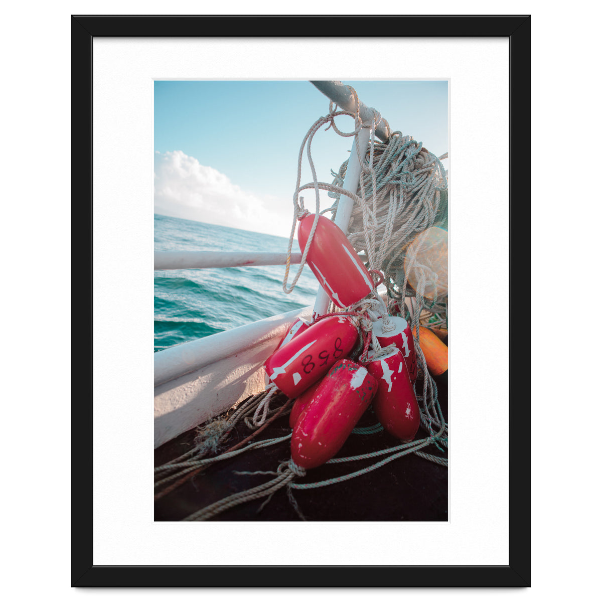 Buoys on a fishing boat