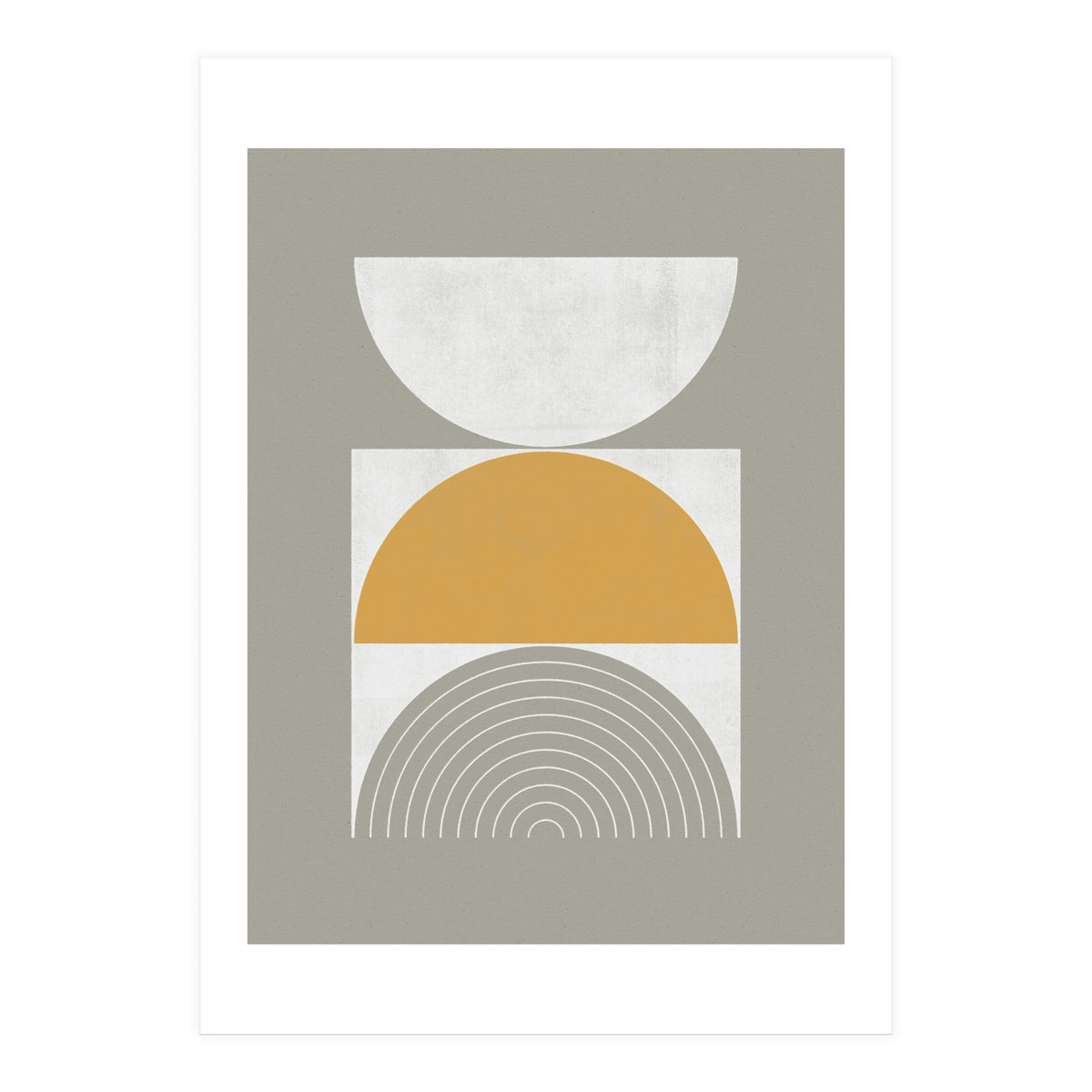 Mid-Century Modern No.29 - Woodblock Print (Print Only)
