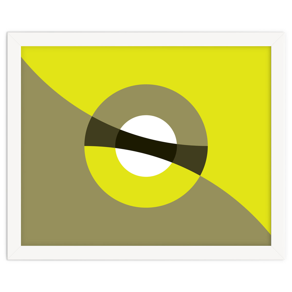 Geometric Shapes No. 44 -  mustard & beige