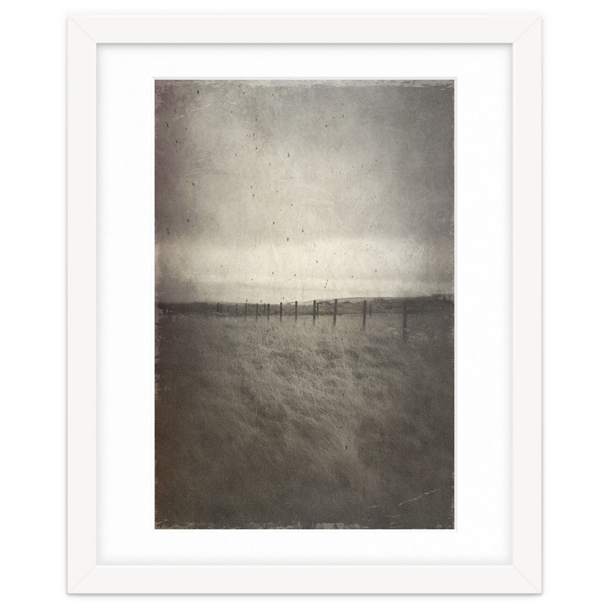 Bleak winter landscape of Saddleworth Moor