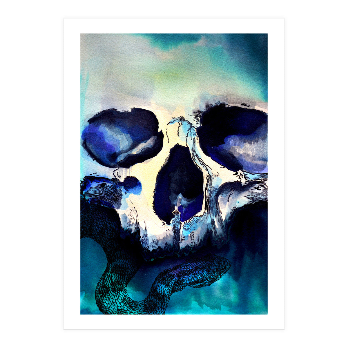 Blue Skull (Print Only)