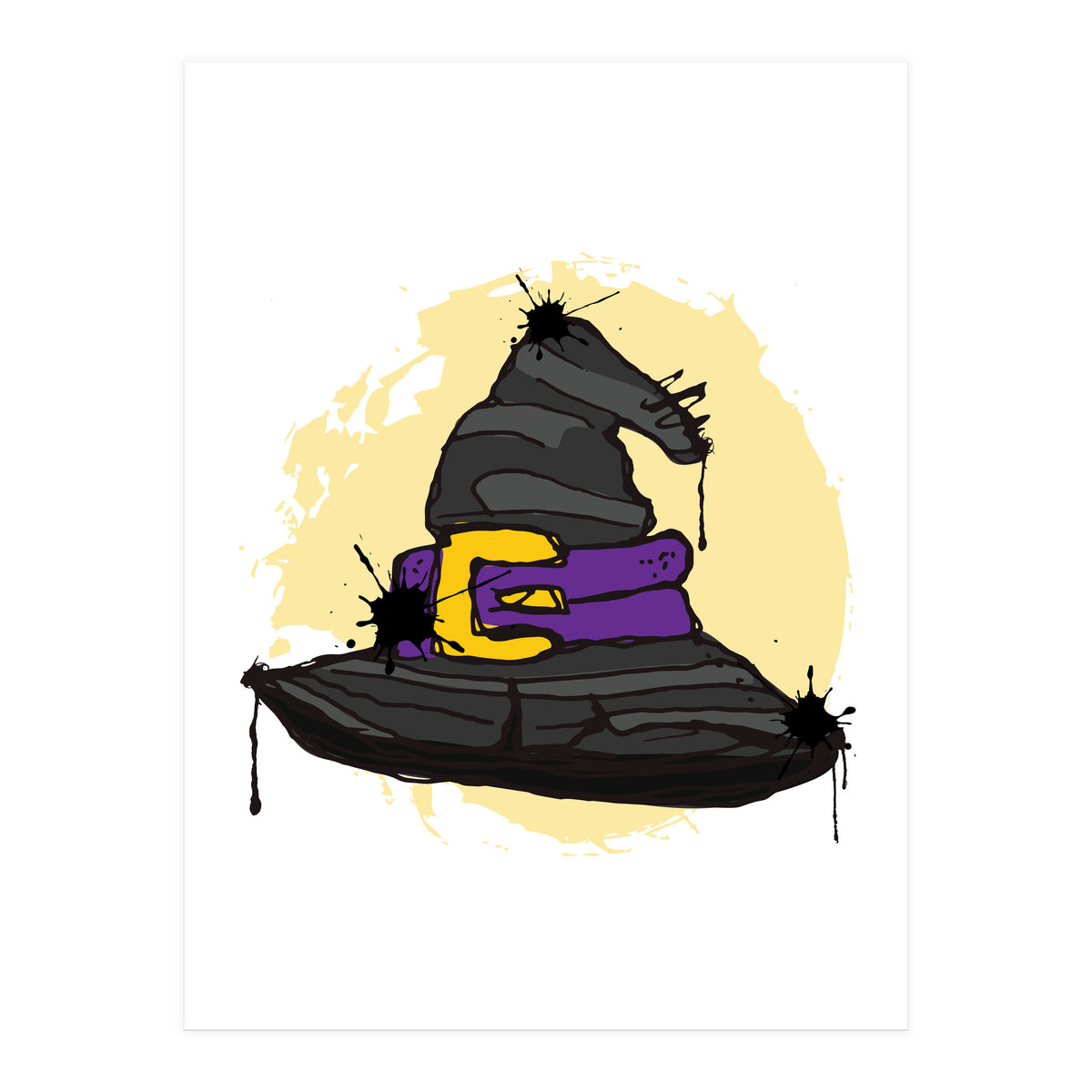 Grey Witch Hat Sketch (Print Only)