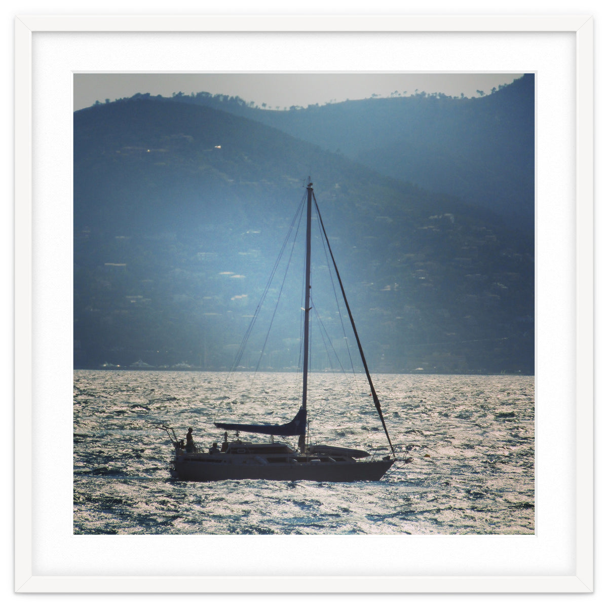 Sailing boat at sunset