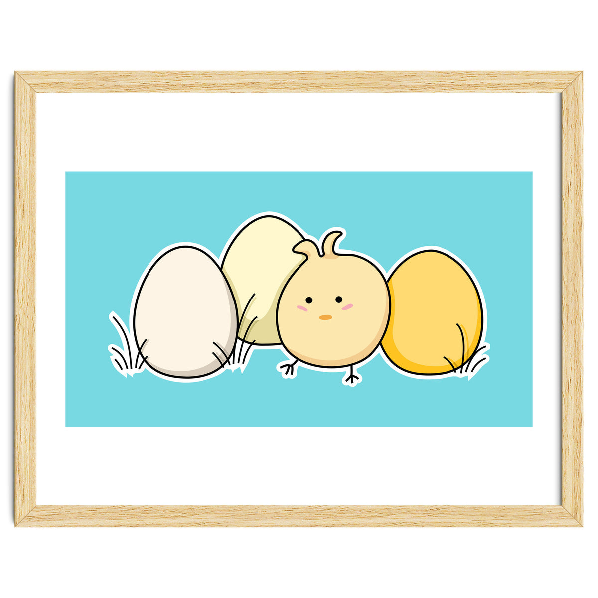 Kawaii Cute Chick And Eggs