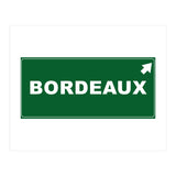 Let`s go to Bordeaux, France! Green road sign (Print Only) thumbnail