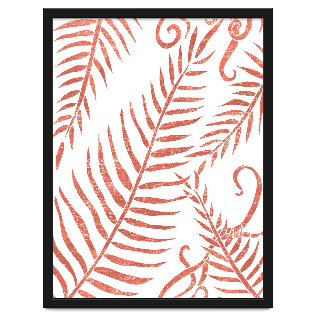 Abstract Terracotta Leaves 2 - Burnt Orange