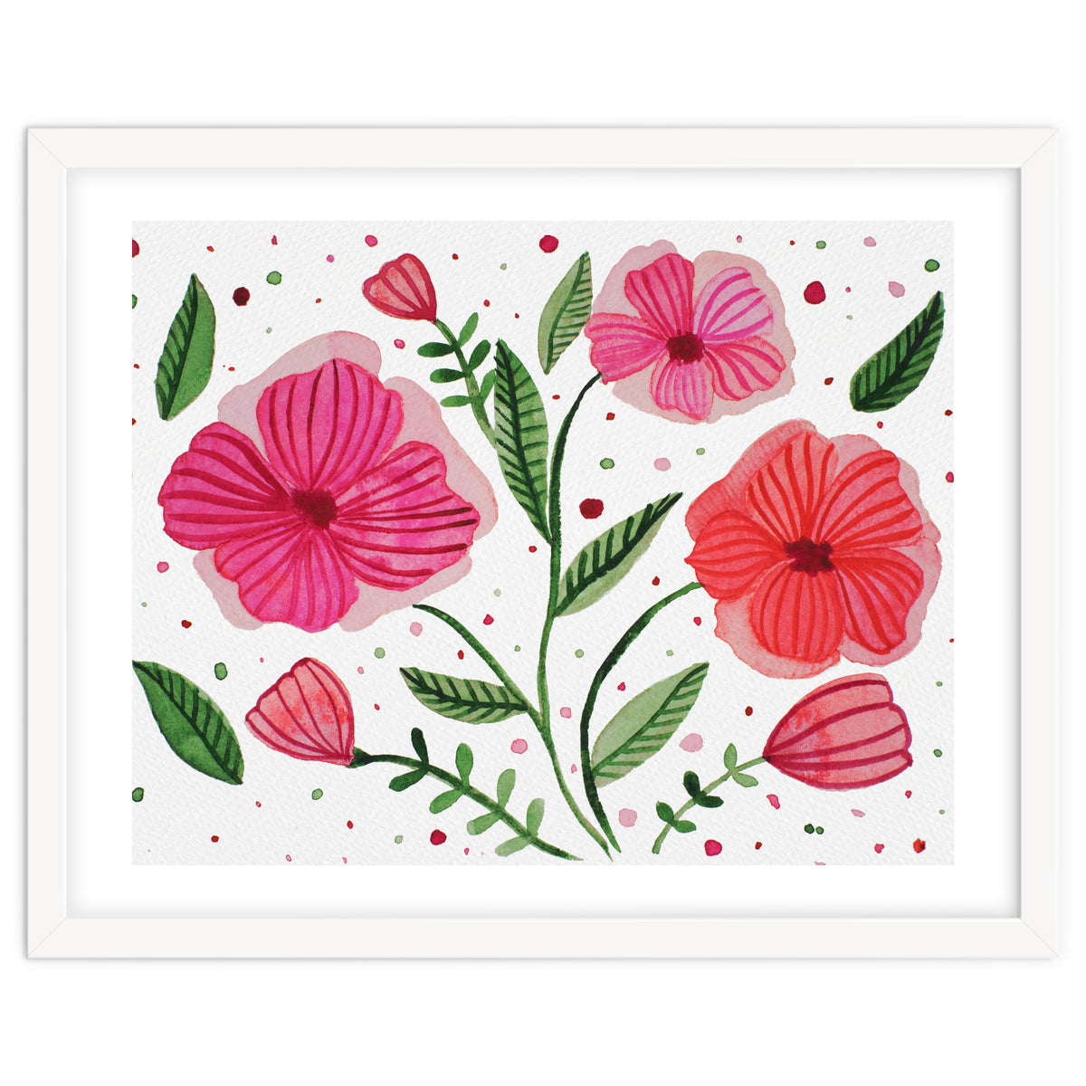 Cute whimsical floral illustration