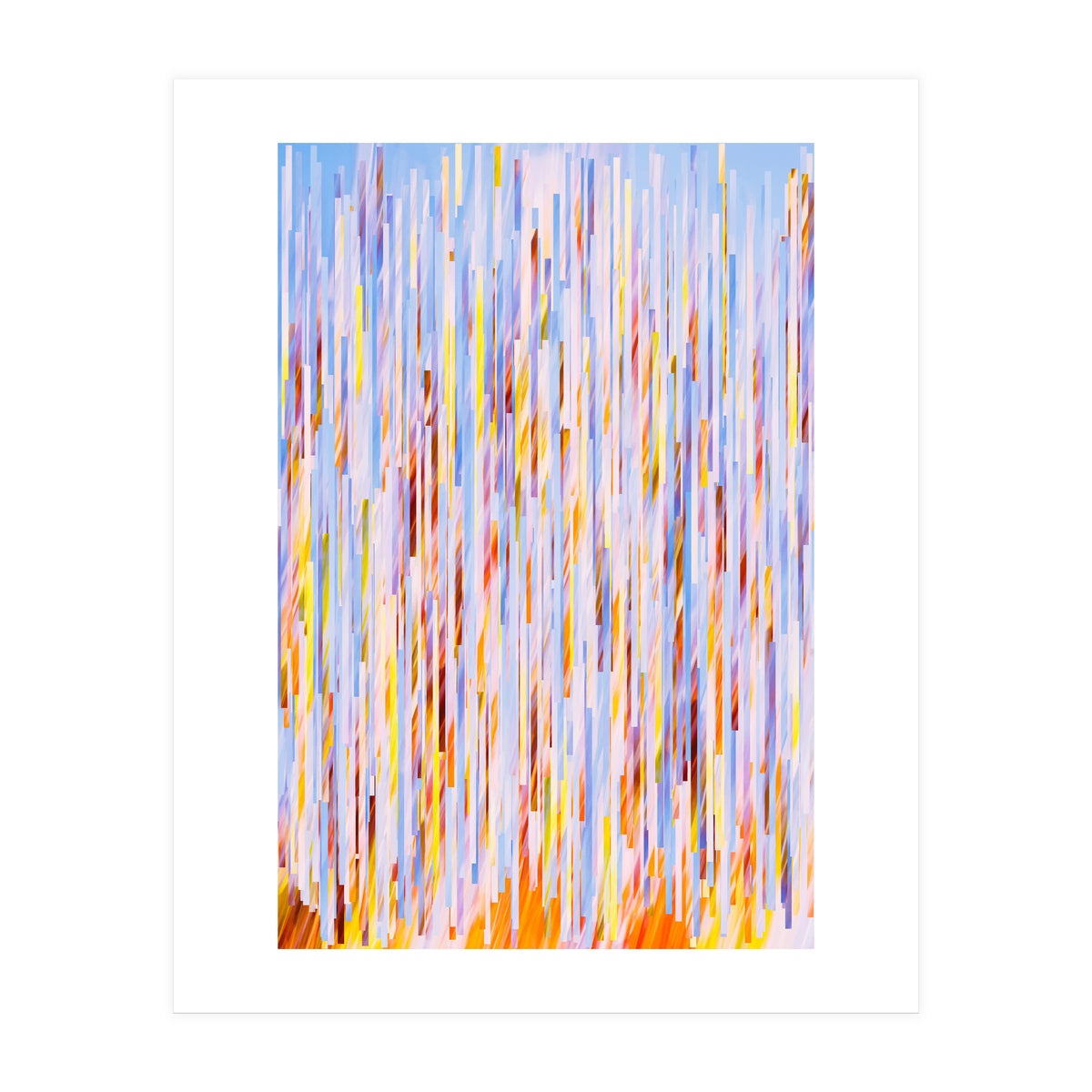 Urban Living | Abstract Geometric Shapes Digital Painting | eclectic Modern Contemporary Boho Chic (Print Only)