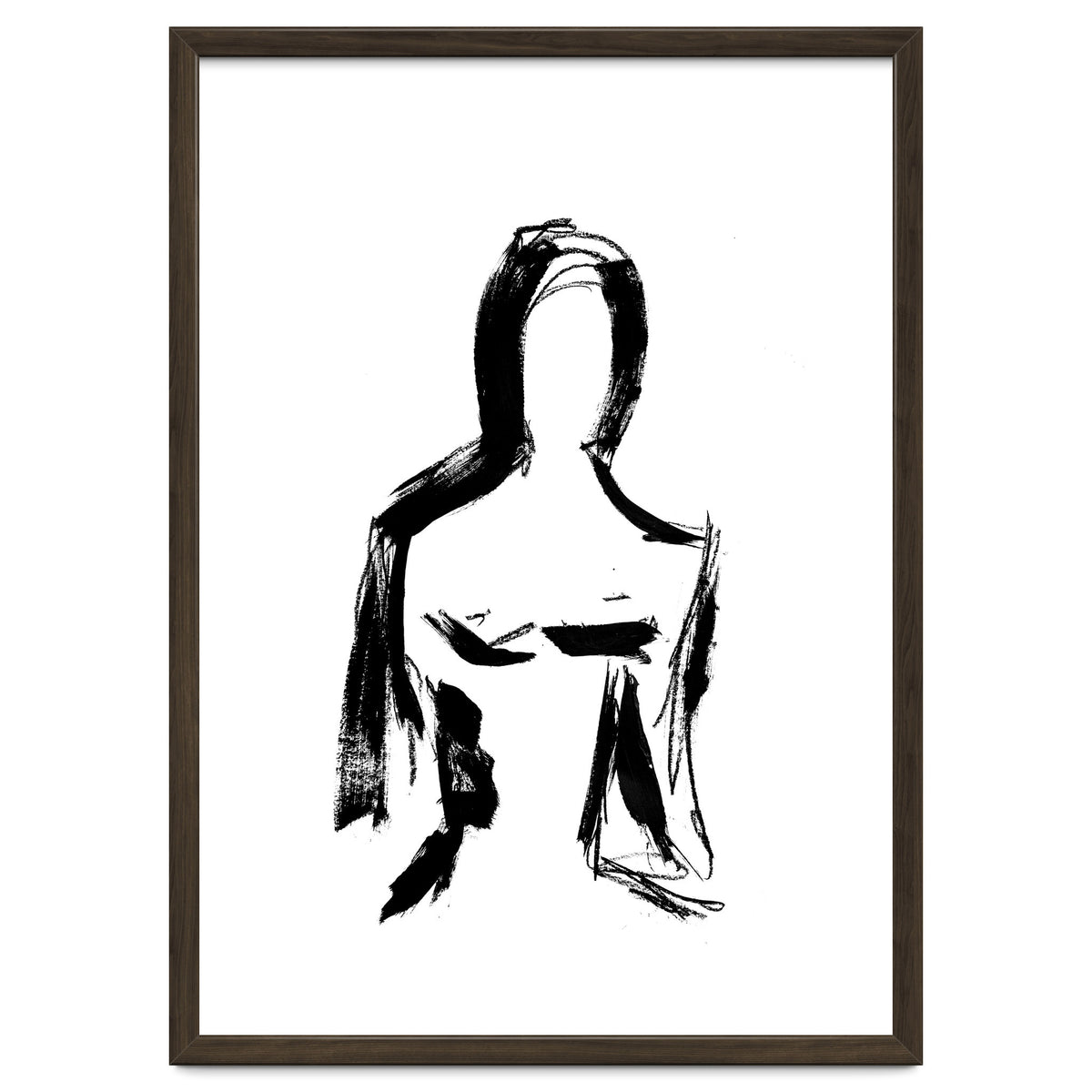 Abstract Monochrome Female Figure