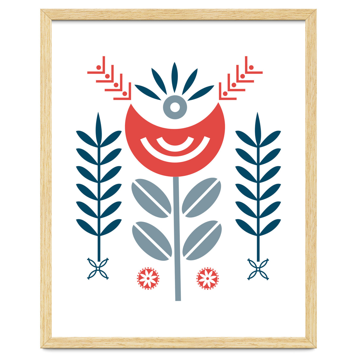 Scandi Folk Flower Pattern