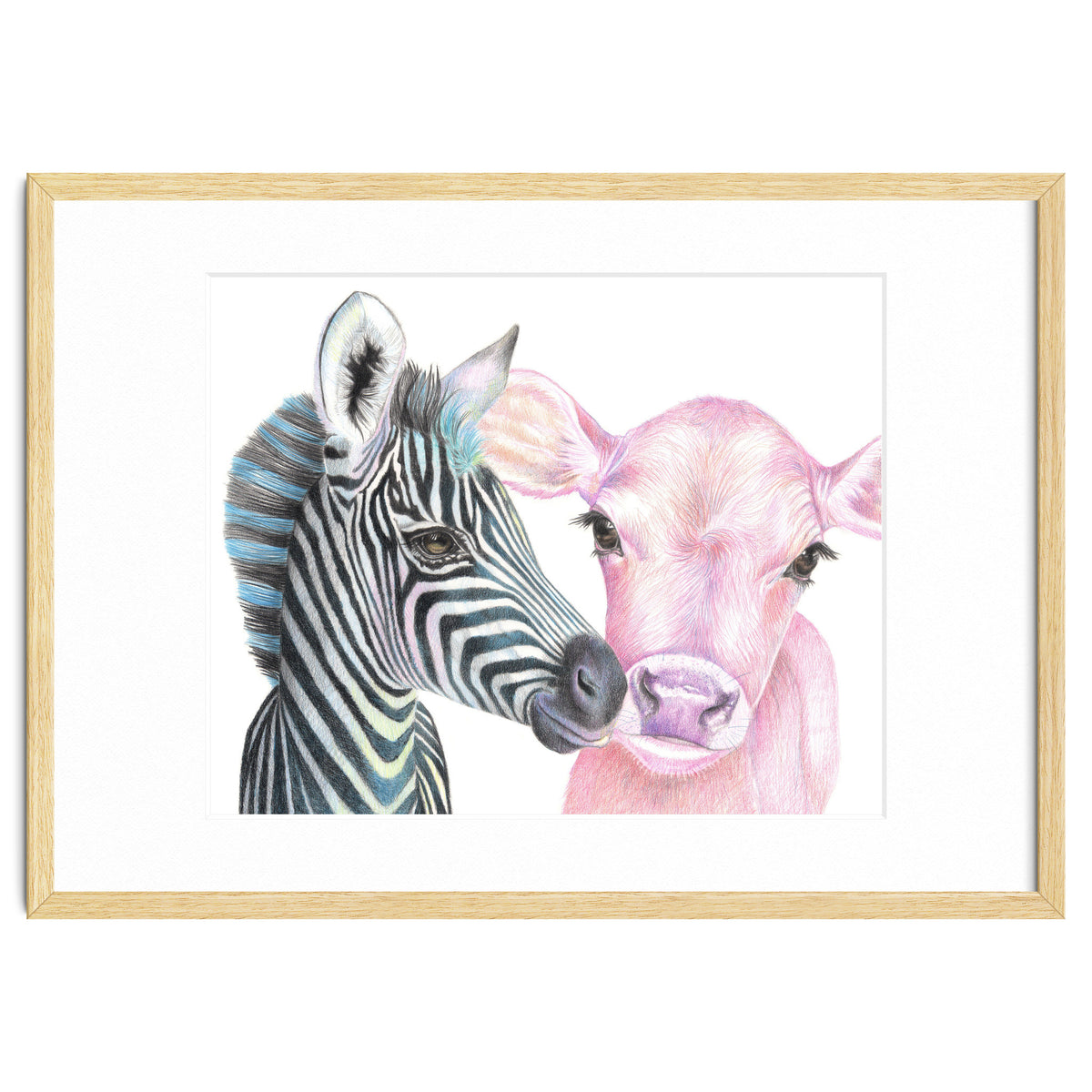 Zebra and Cow