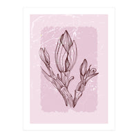 Magnolia Simple Minimal Geometric - Boho Botanical Leave (Print Only)