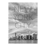NYC Lower Manhattan & Hudson River | Text & Skyline (Print Only) thumbnail