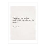Whatever Our Souls Are Made Of By Bronte, White (Print Only) thumbnail