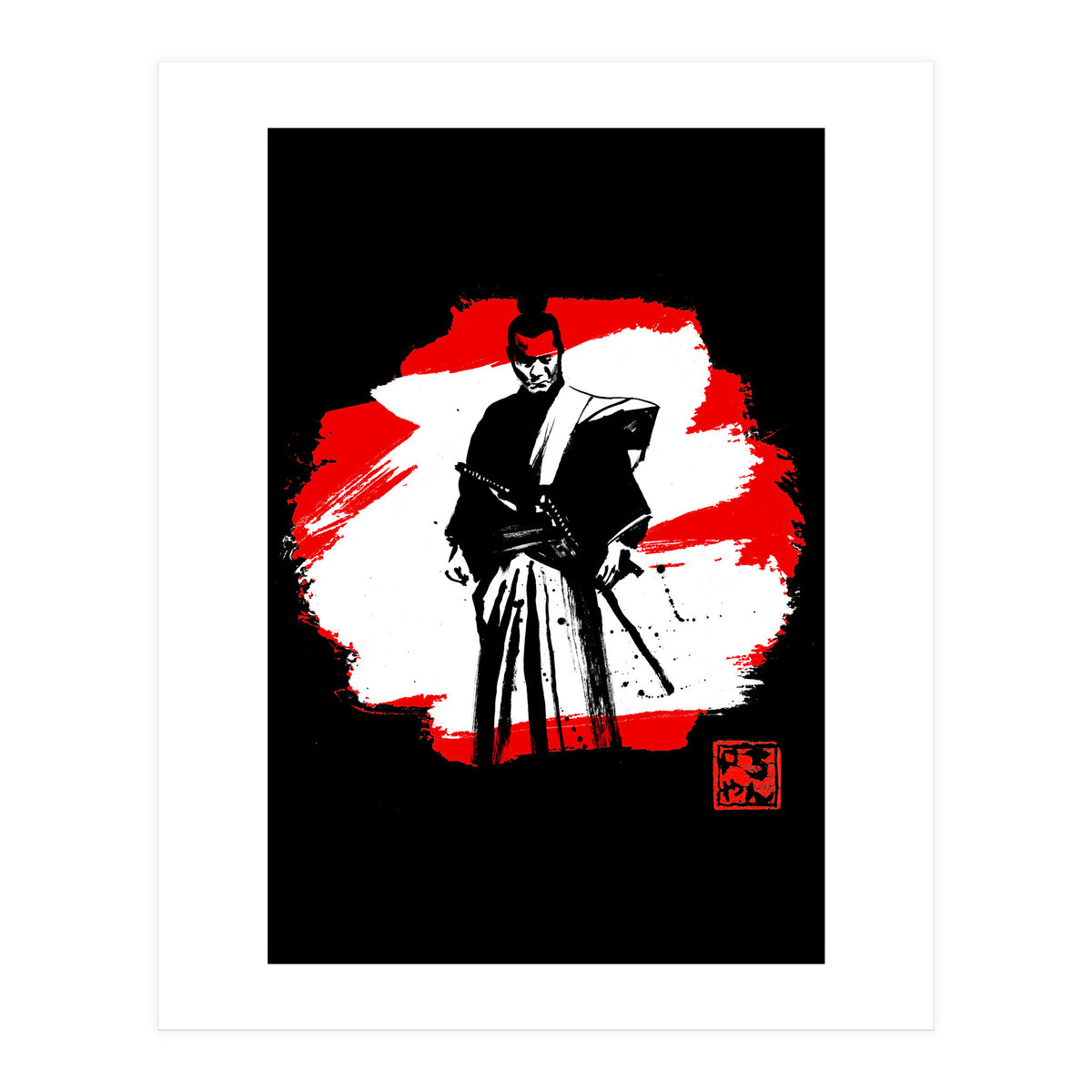 Samurai In Red 02 (Print Only)