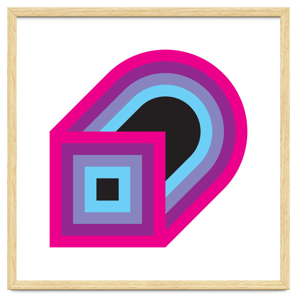 Geometric Shapes No. 41 - purple, blue & lilac