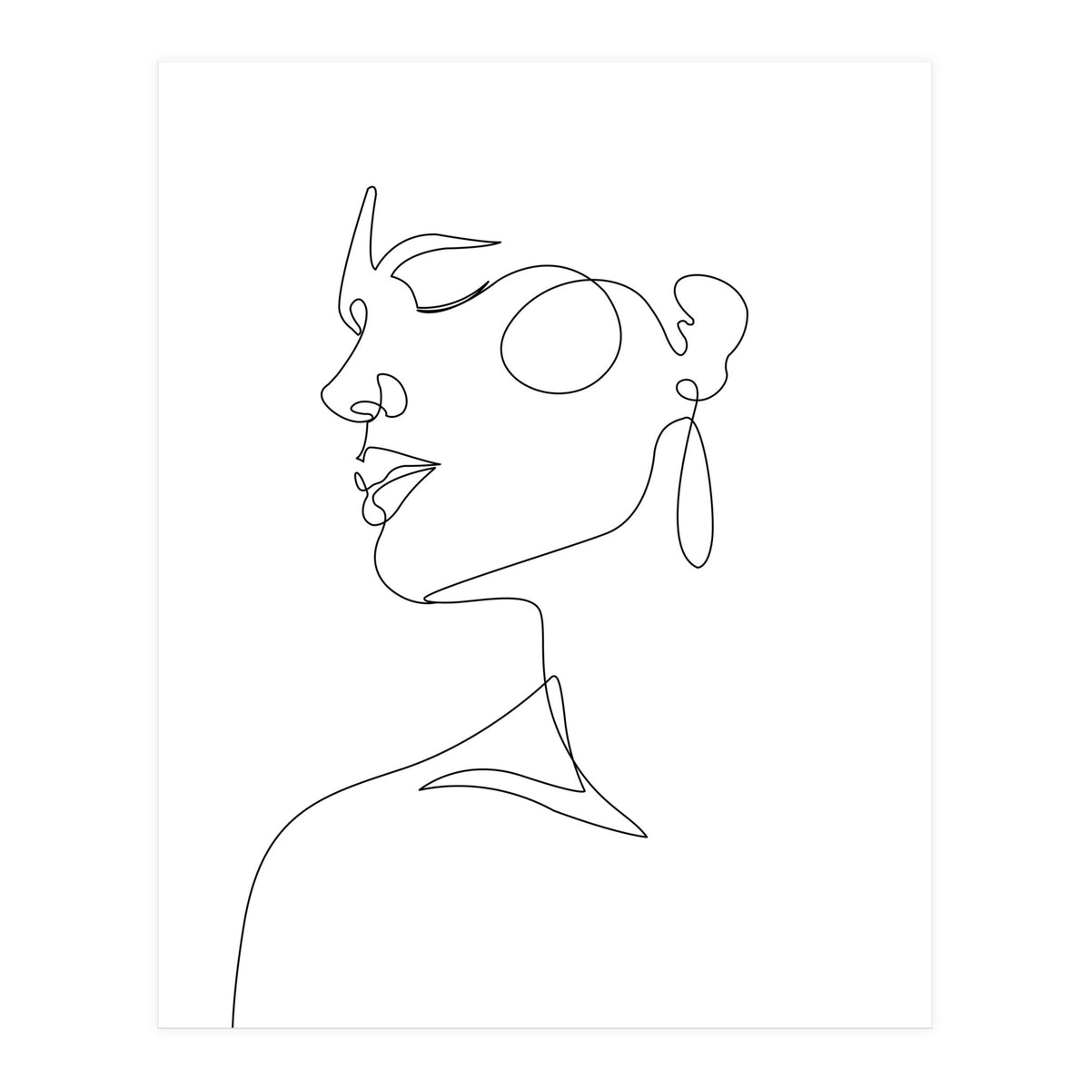 woman side face (Print Only)