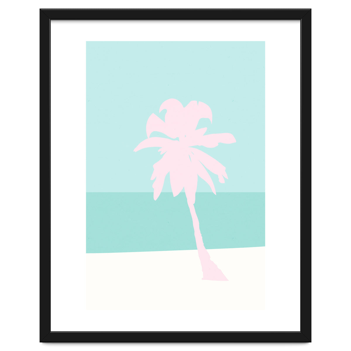 Minimal Palm Tree - Turquoise Coast