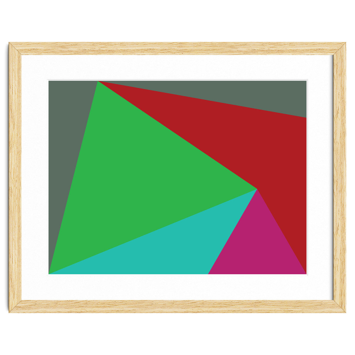 Geometric Shapes No. 19 -  green, magenta & blue