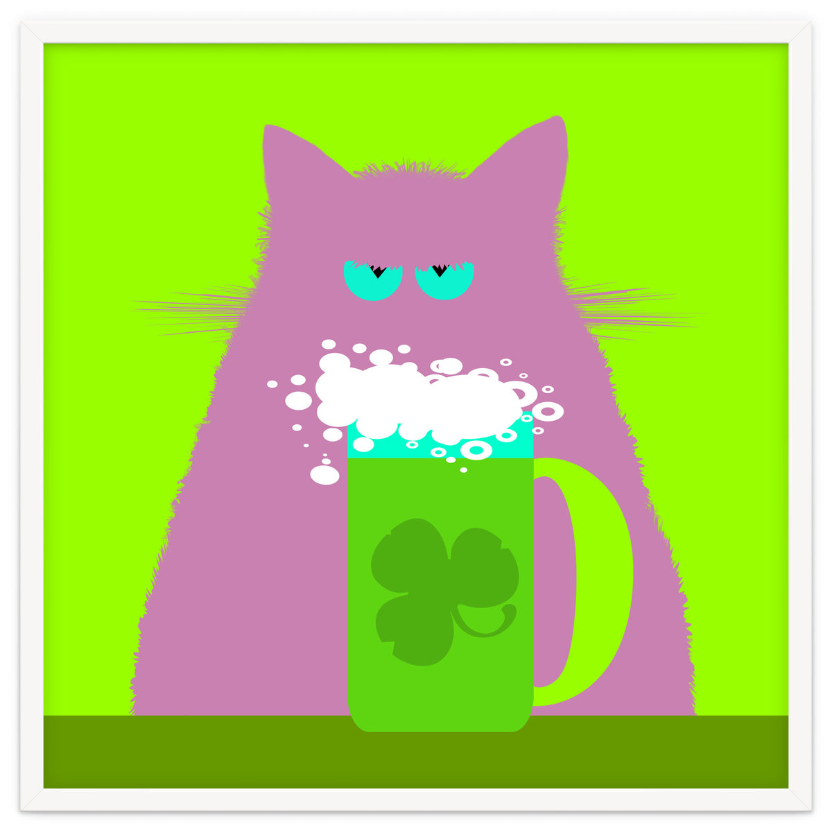 Saint Patrick's Day Lilac Cat