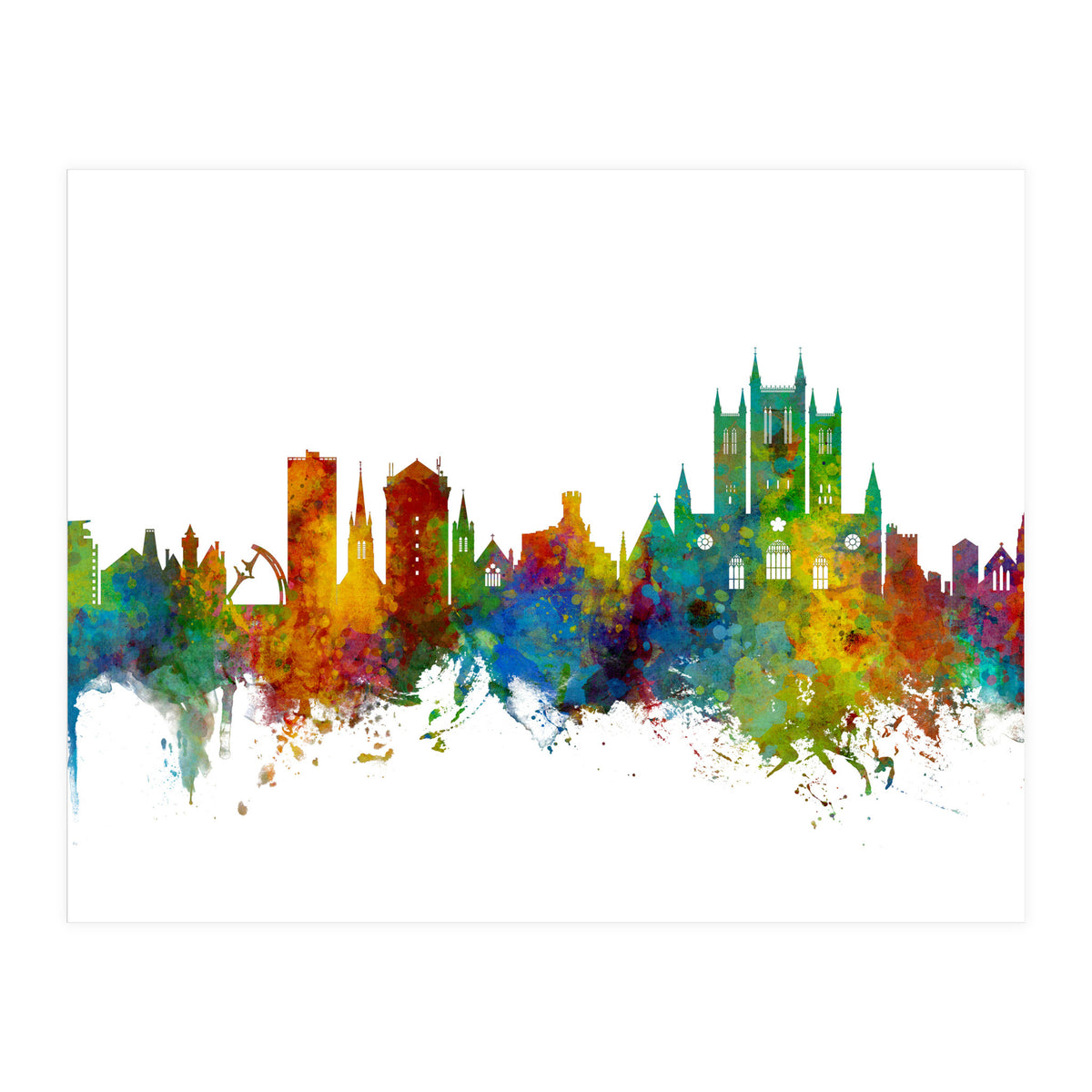 Lincoln England Skyline (Print Only)