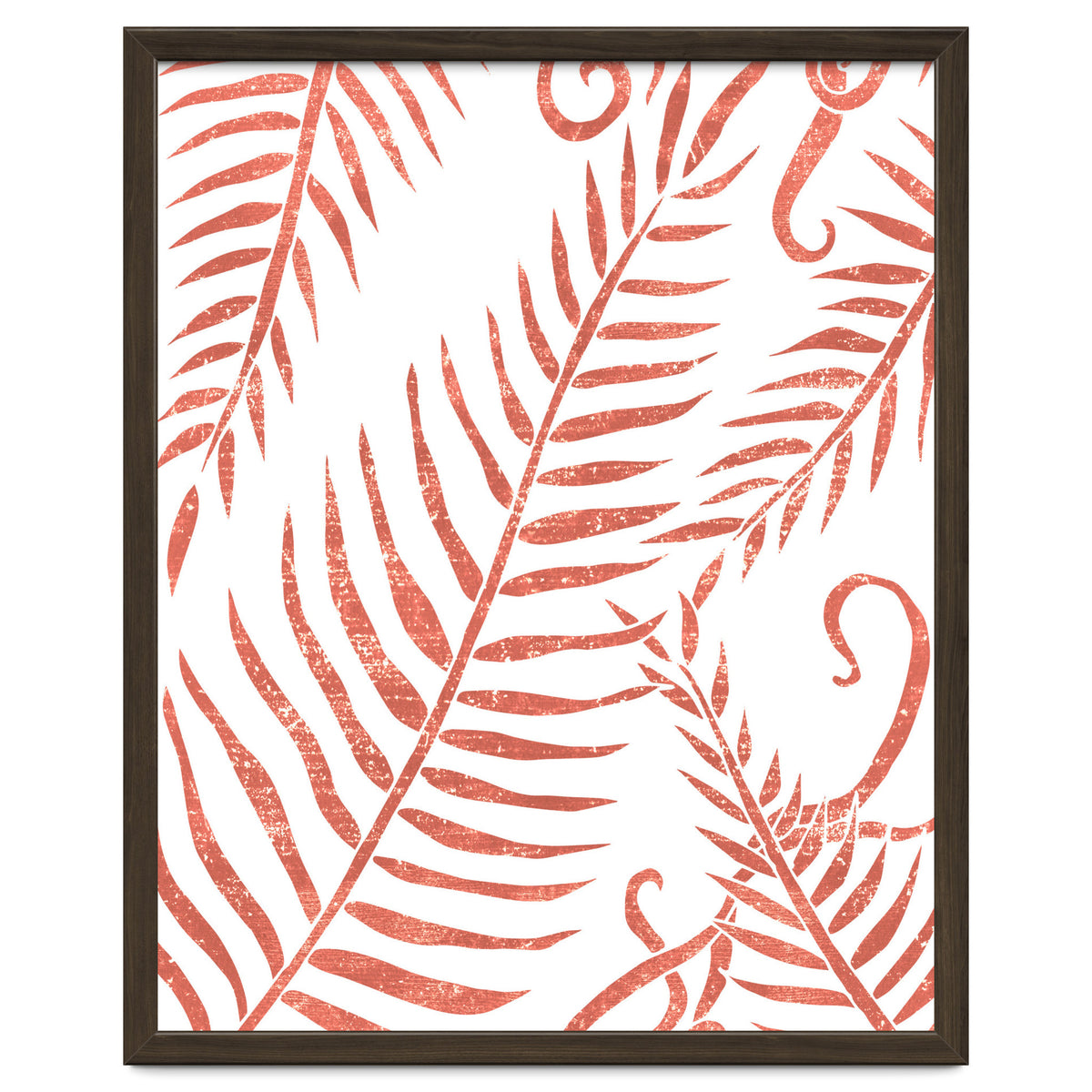 Abstract Terracotta Leaves 2 - Burnt Orange