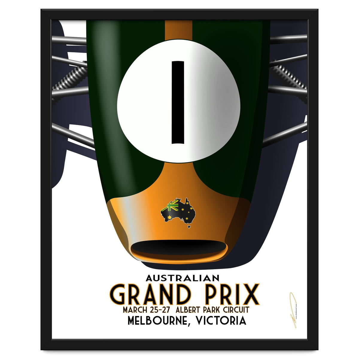 Australian Grand Prix Art Deco poster