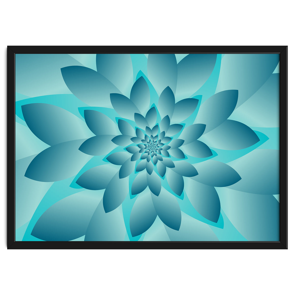 Abstract Modern Optical Illusion Floral Design Art