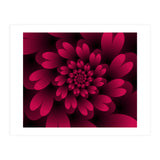 Red Floral Satin  (Print Only) thumbnail