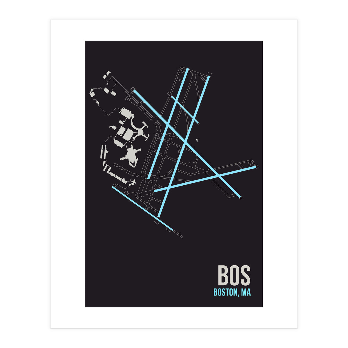 Boston Airport Layout (Print Only)