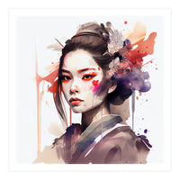Watercolor Modern Geisha #7 (Print Only)