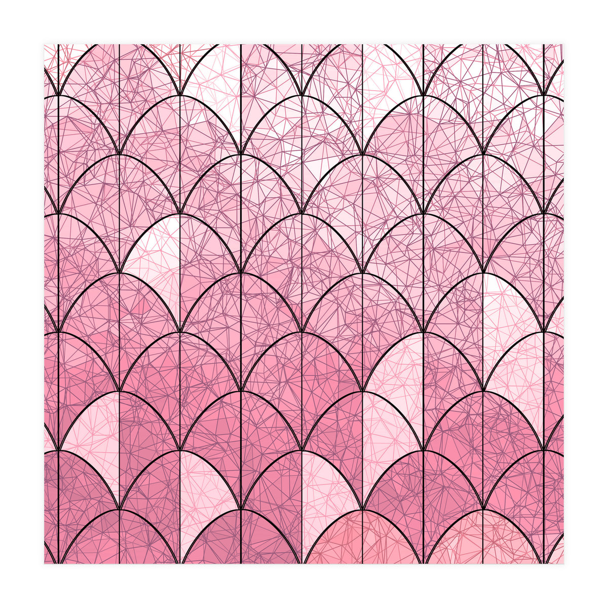 Mermaid scales pink and black (Print Only)