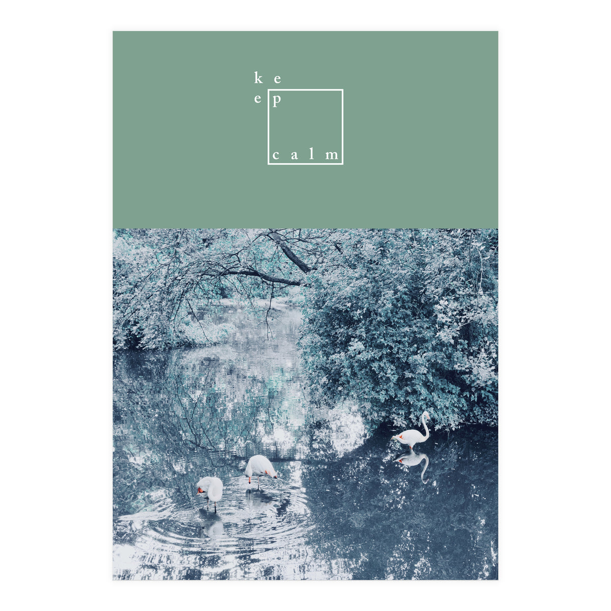 Flamingos - keep calm  (Print Only)