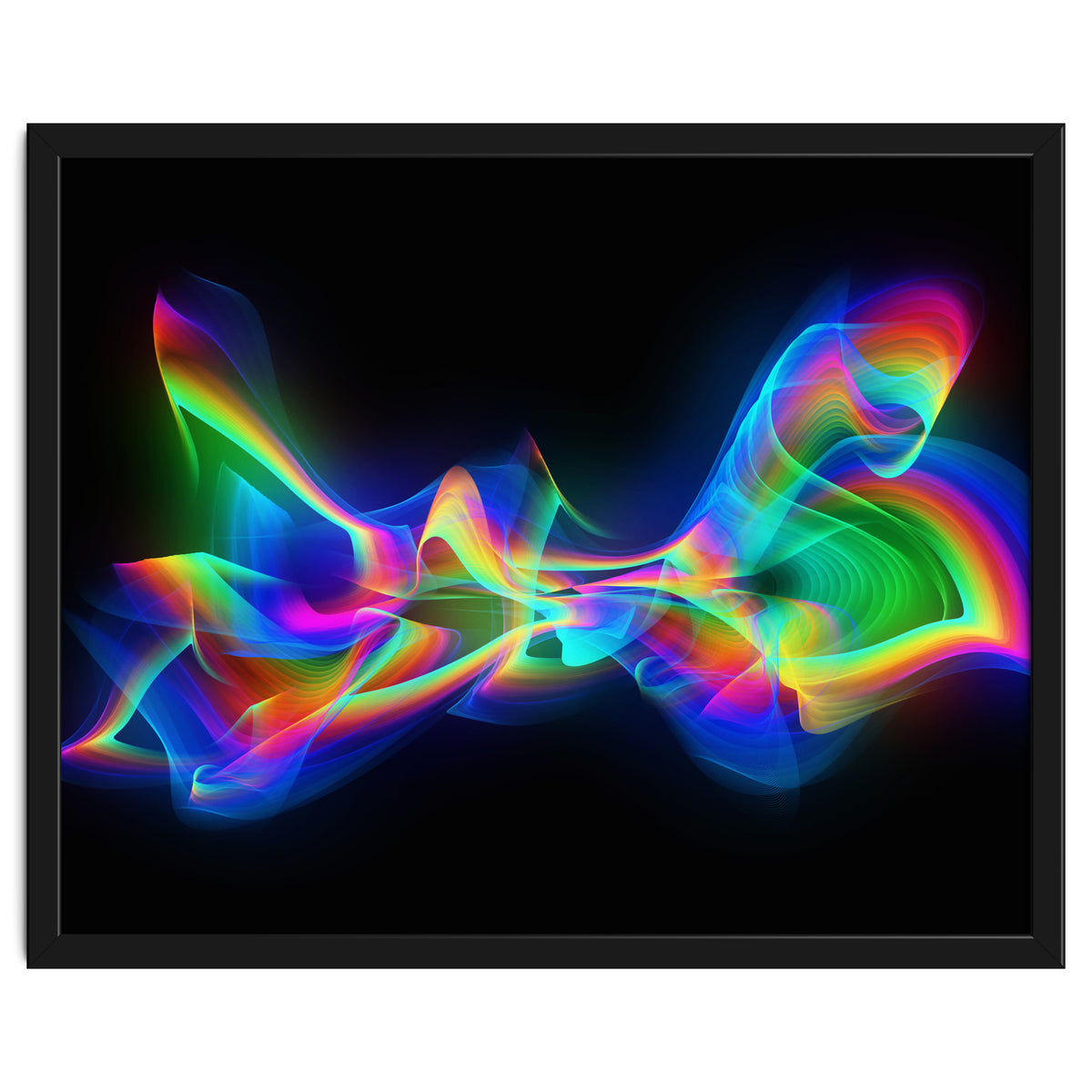 Abstract Colorful Flame Waves