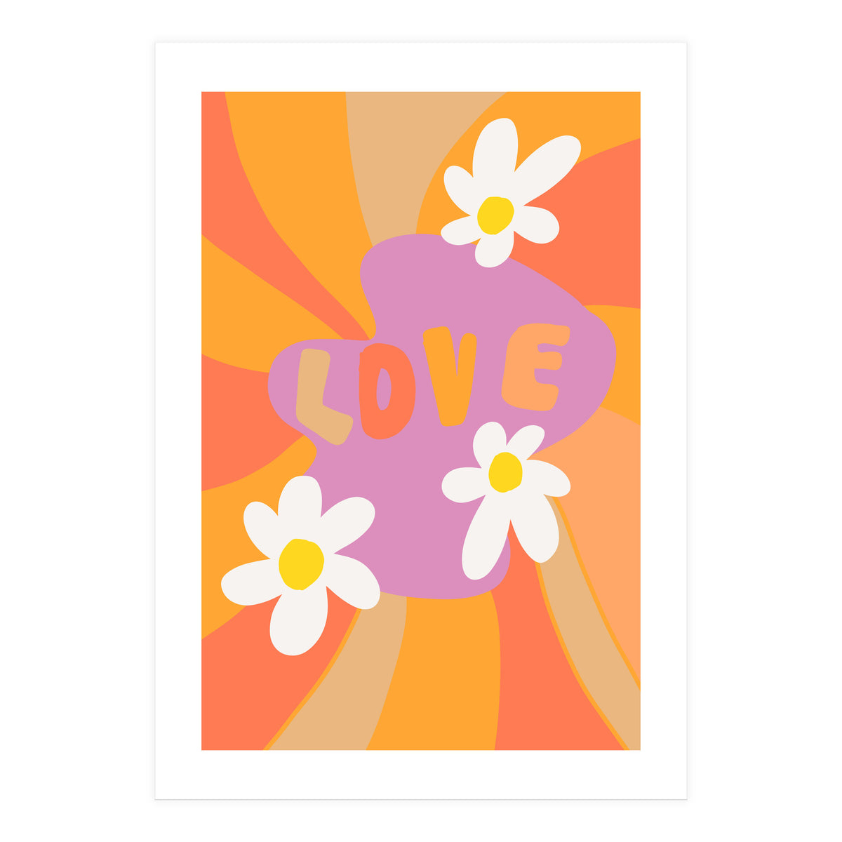 Love 60s 70s Daisy Sunshine (Print Only)