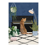 Cheetah playing the piano (Print Only) thumbnail
