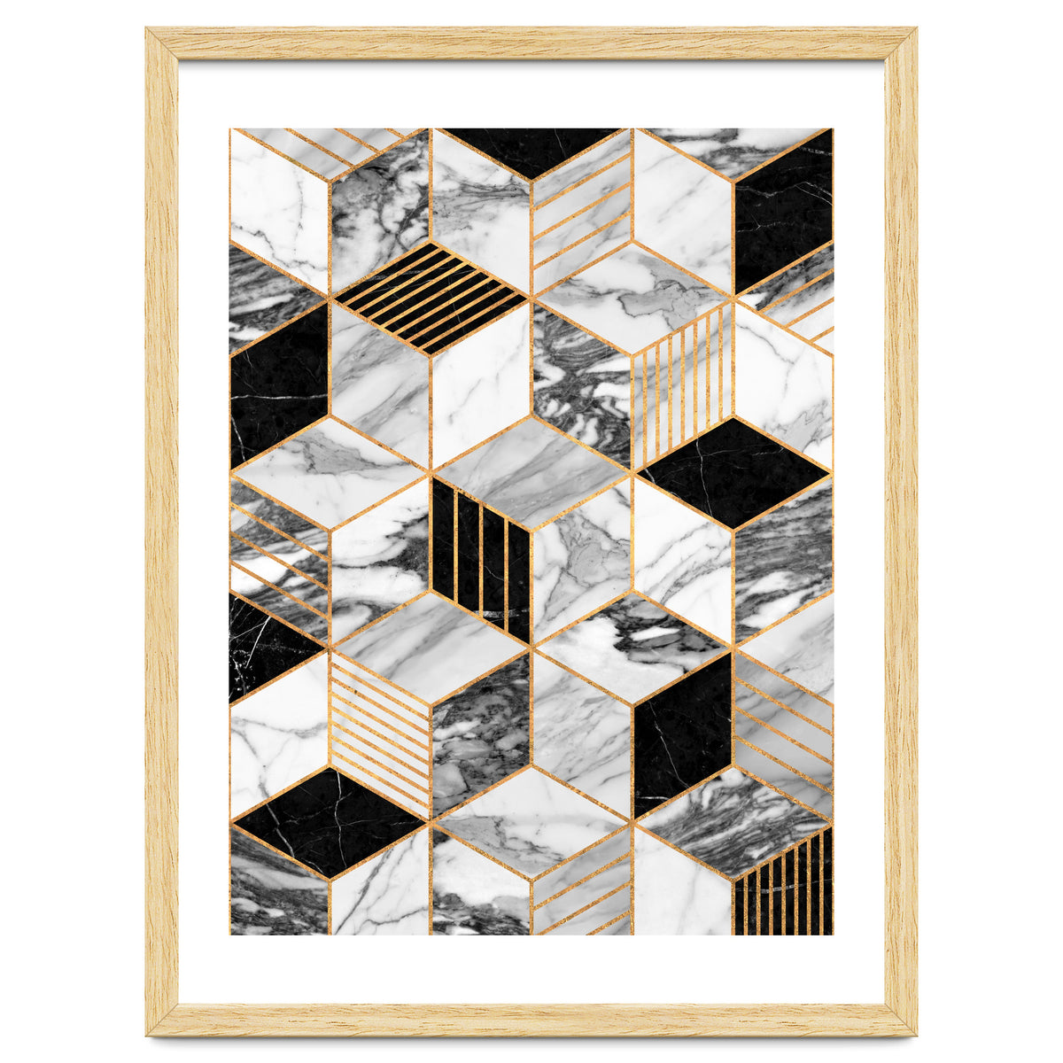 Marble Cubes 2 - Black and White