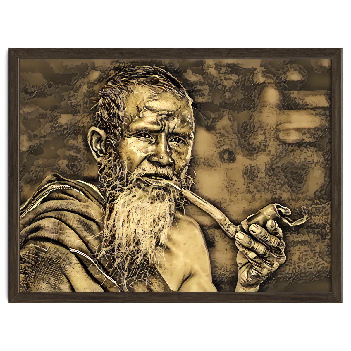 Old Man with Pipe