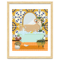 Ram Bathing in Moroccan Style Bathroom