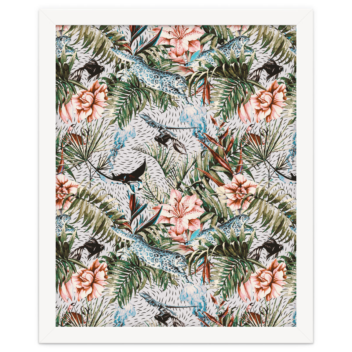 Paradisiacal flora and fauna